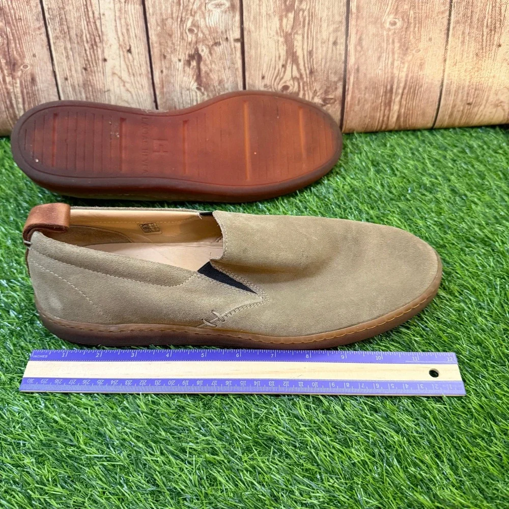 LUCA Terra Suede Slip On Shoes Sneakers Mens 12 Green/Tan Lactae Hevea Sole